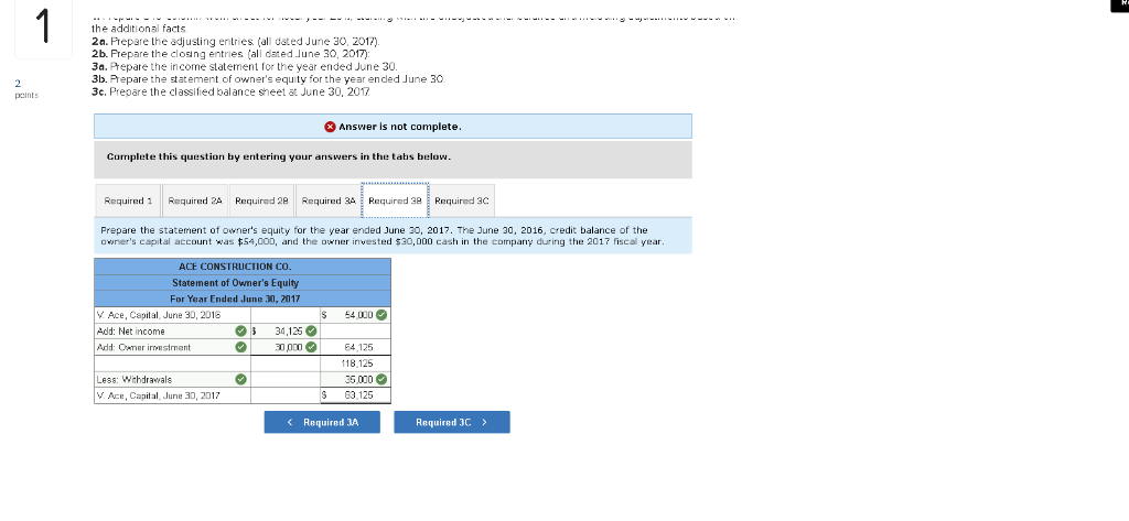 owner's catal account was $54,000, and the owner invested $30 000 cash