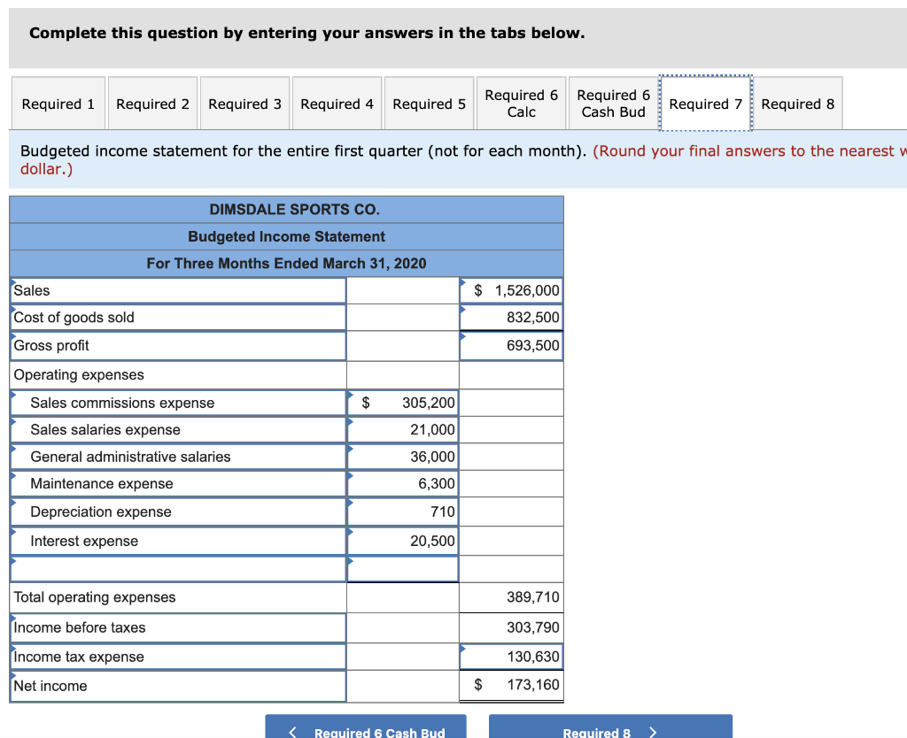 1,186,000 To prepare a master budget for January, February, and March of