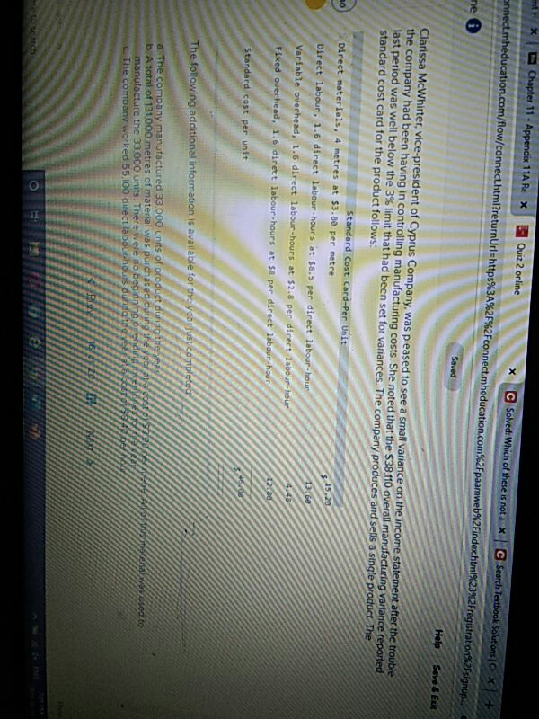  X Chapter 11 - Appendix 11A Re Quiz 2 online C