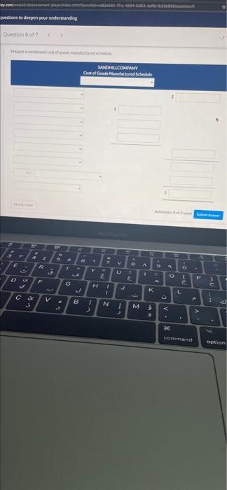 following information is available for Sandhill Company at December 31, 2022 1.