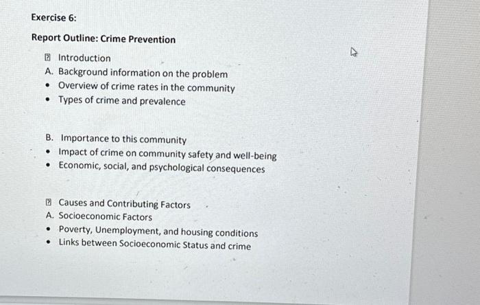 presentation slides and a video narrative. 1. Using your outline and report