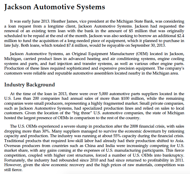 Show the minimum size loan that would be needed to support the