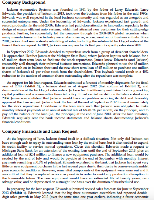 company and that the company can afford. Show as much work, data