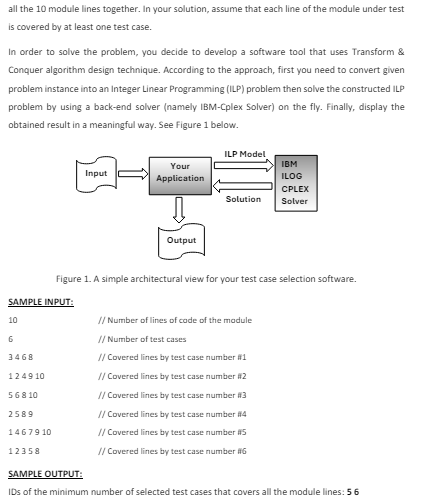  Test Case Selection Problem Test Case Selection Problem (100 pts): Imagine