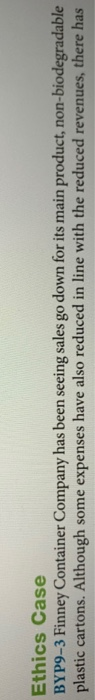  in question Cu should give a value Ethics Case BYP9-3 Finney