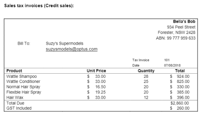 services to clients, as well as selling specialised hair products such as