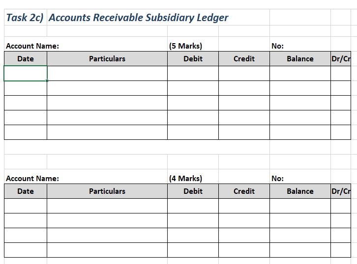 Journal b) Cash Receipts Journal c) Accounts Receivable subsidiary ledgers d) Accounts