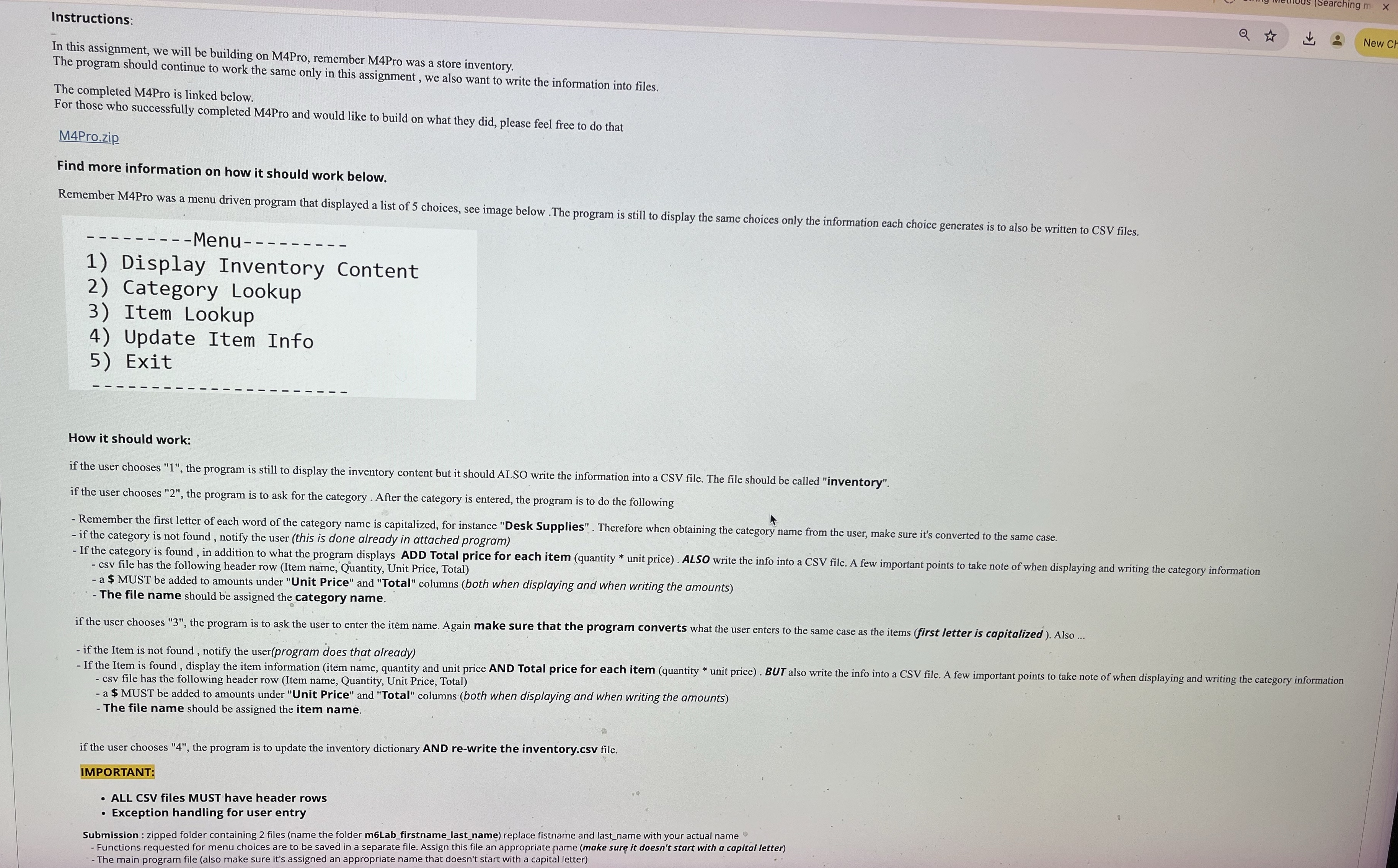  Instructions: In this assignment, we will be building on M4Pro, remember