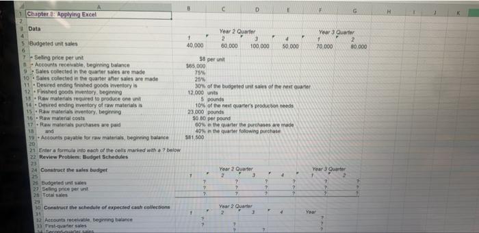 payable for raw materials, beginning balance & $81,500 & & & &