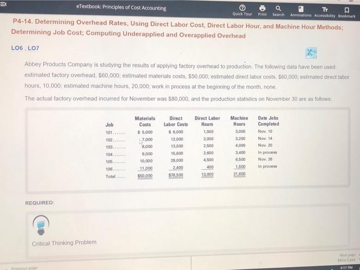  E Quick Tour TY Search Annotations Accessibility Bookmark Print eTextbook: Principles