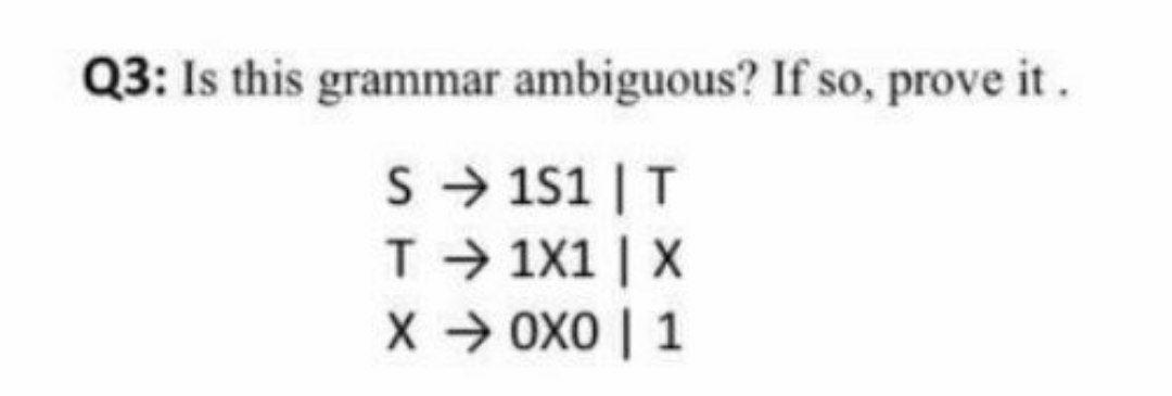 I need the answer as soon as possible Q3: Is this grammar