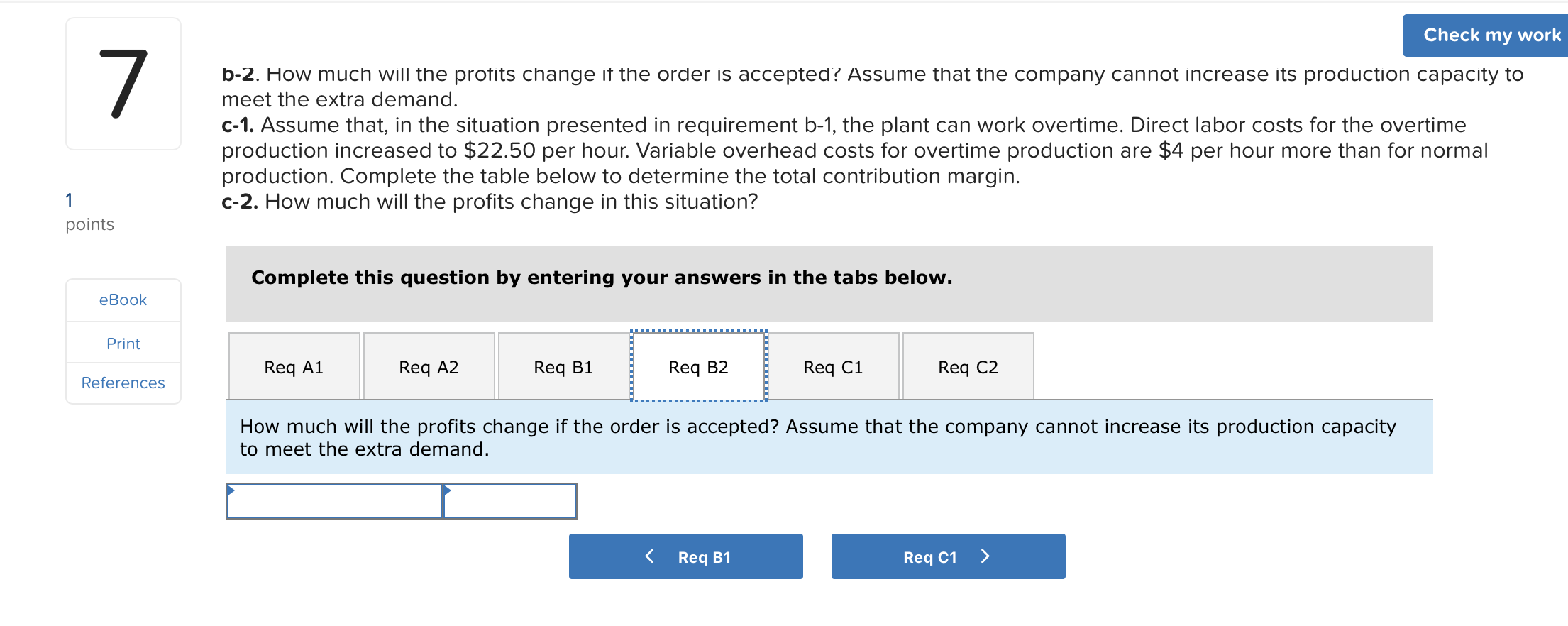 capabilities. The following information is available. 1 Costs per Unit Direct materials