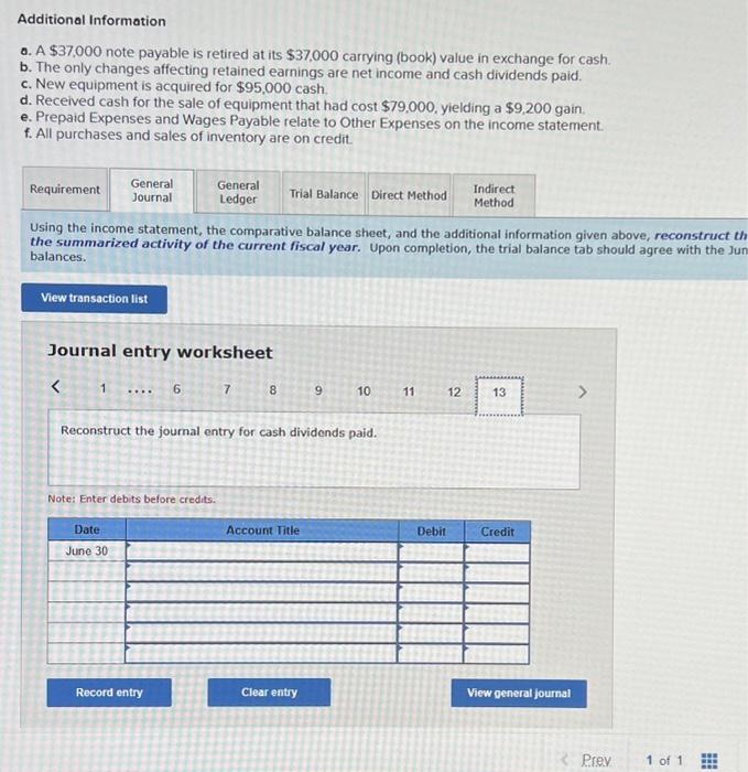 change in the related balance sheet account(s), if any. Notei Eater debits
