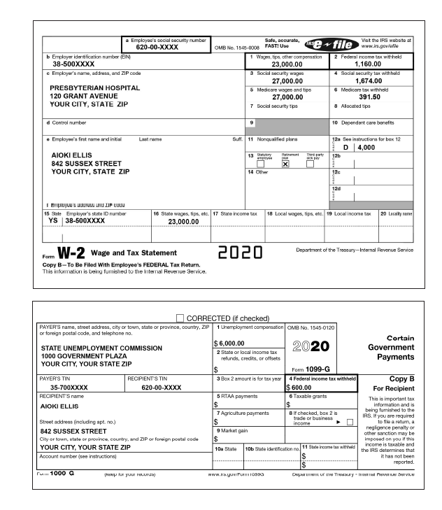 SECURITY Basic Scenario 8: Aioki Ellis Directions Using the tax software, complete