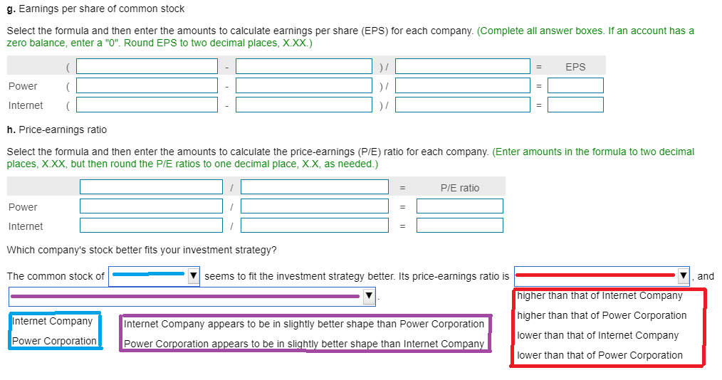 for the current year, and decide which company's stock better fits your