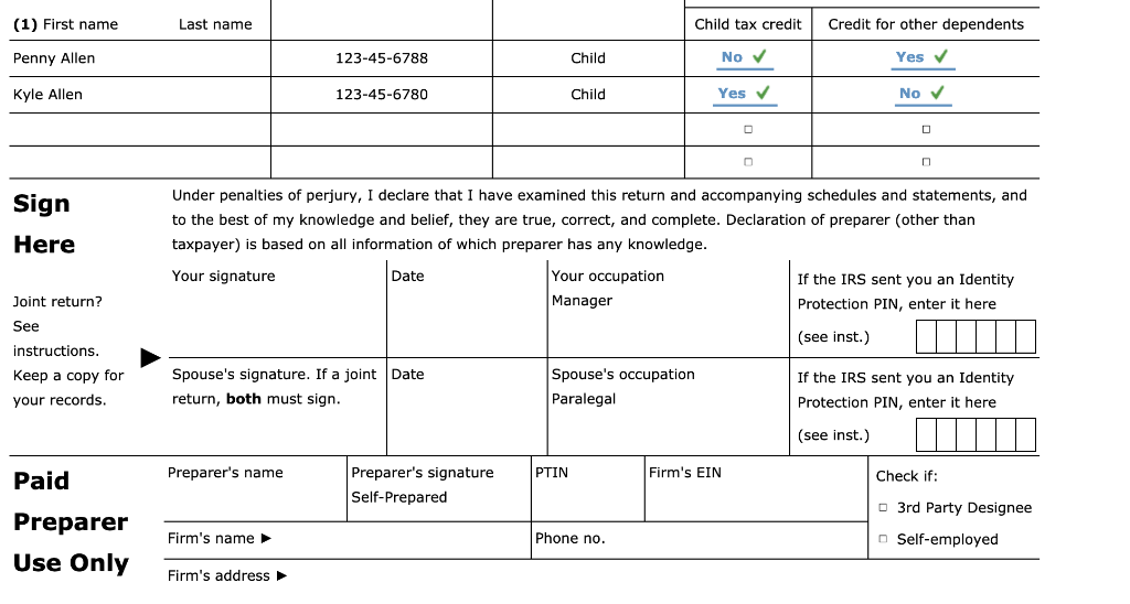 for a law firm. During 2018, the Deans had the following receipts: