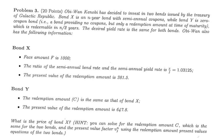 can i see handwritten workout and solution please Problem 3. (20 Points)