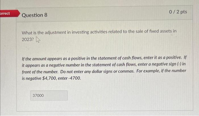 Income was $14,000 2). Dividends declared and paid were $3,000 3). Depreciation