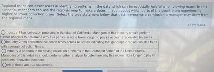assist in interpreting the data, high collections times are shaded red while