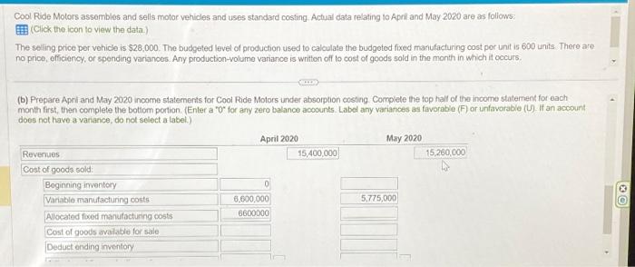 pls help. show how you got answer Cool Ride Motors assembies