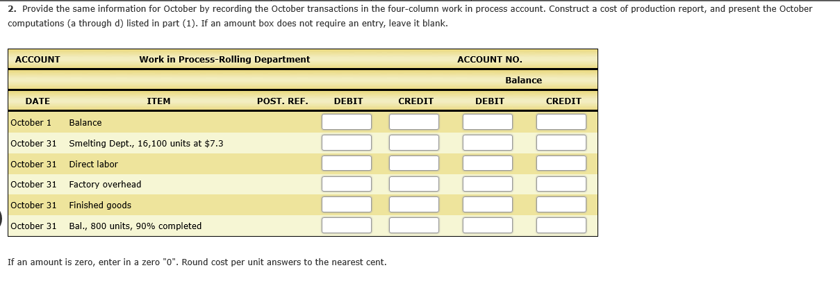 process. The inventory of Work in Process-Rolling on September 1 and debits