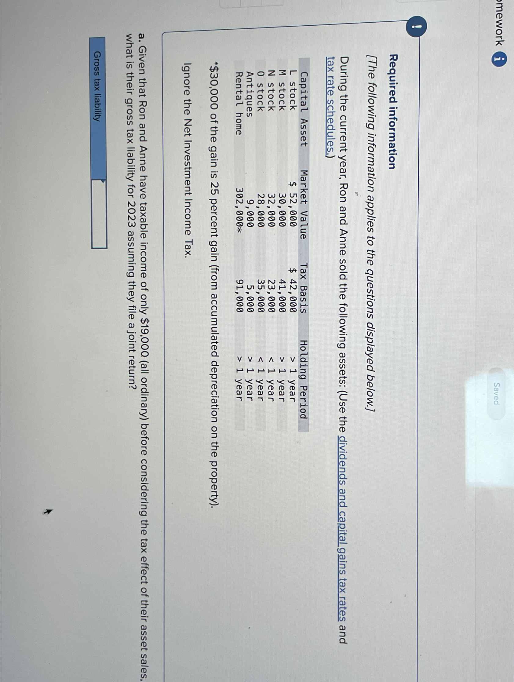  mework i Saved ! Required information [The following information applies to