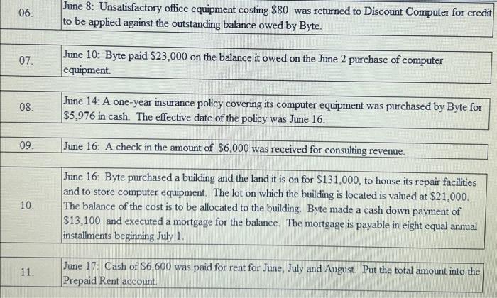 to the June 2 , and 10 transactions is a five-year note,