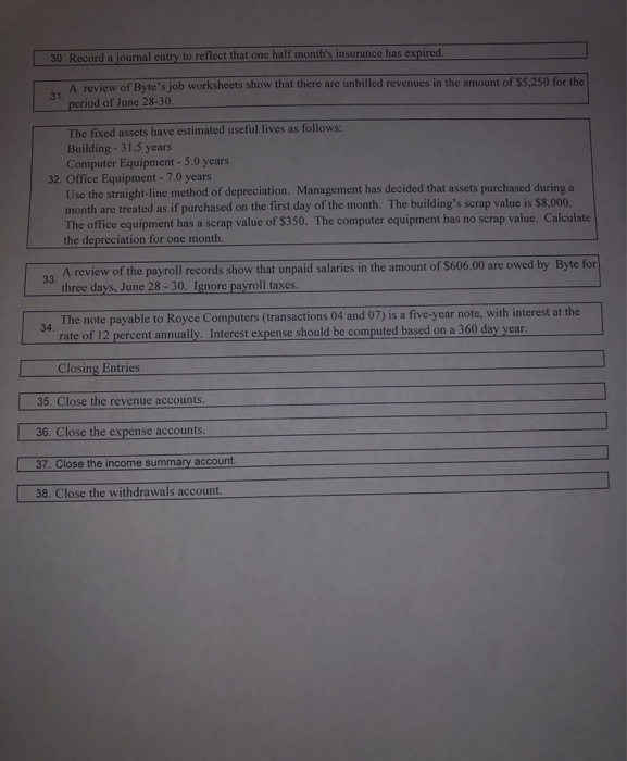1: Hudson Bloom invested $190,936.00 cash and computer equipment with a fair
