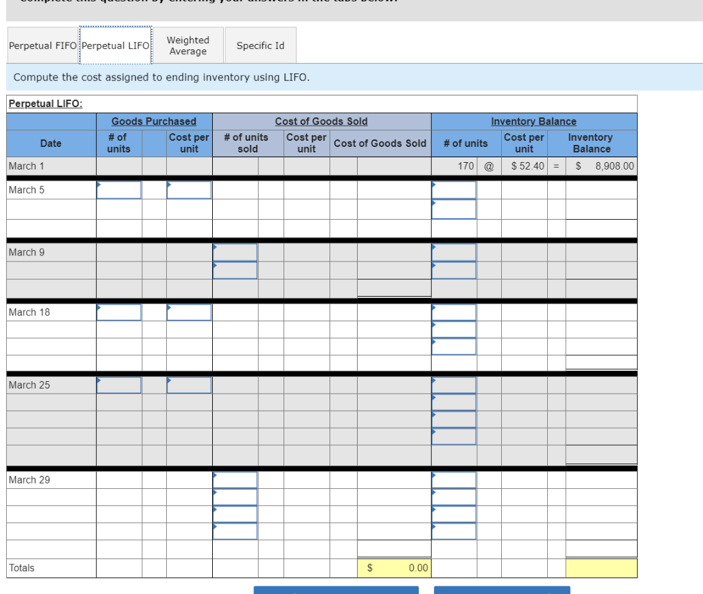 perpetual inventory system. It entered into the following purchases and sales transactions