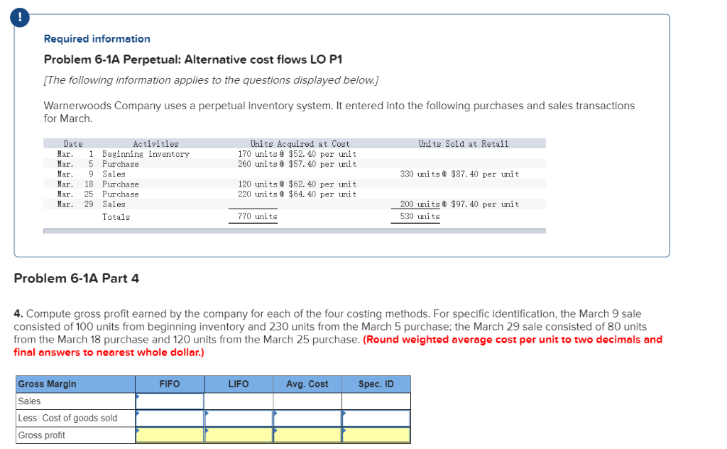 units $87. 40 per unit Date Activities Har 1 Beginning inventory lar.
