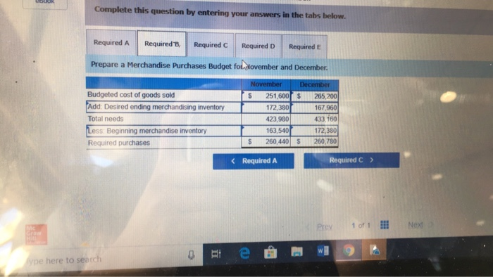 are budgeted at $370,000 for November. $390,000 for December, and $380,000 for