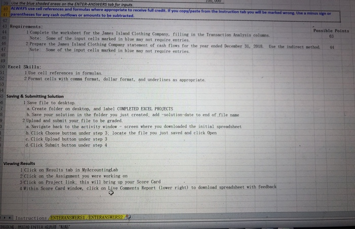 E ng.%. - Miller Nobles_6e-12e Using Excel Ch14-Ch16 Start nes Island Clothing