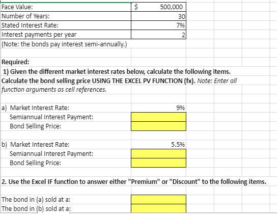 you dont need to do the excel functions, just give me the