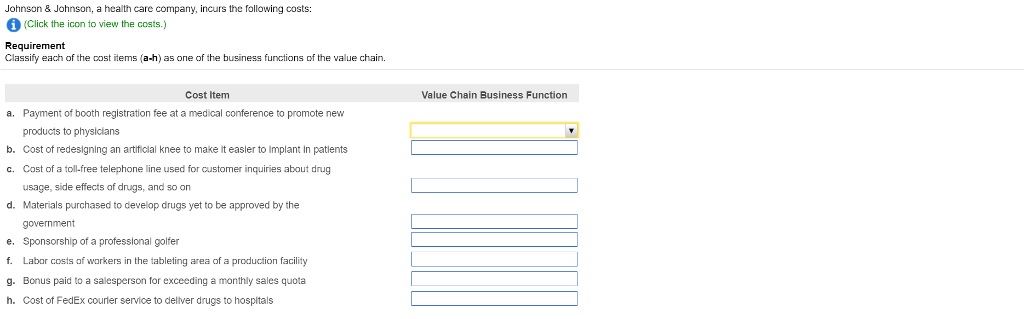 PLEASE FILL IN ALL BLANK FIELDS! Johnson & Johnson, a health