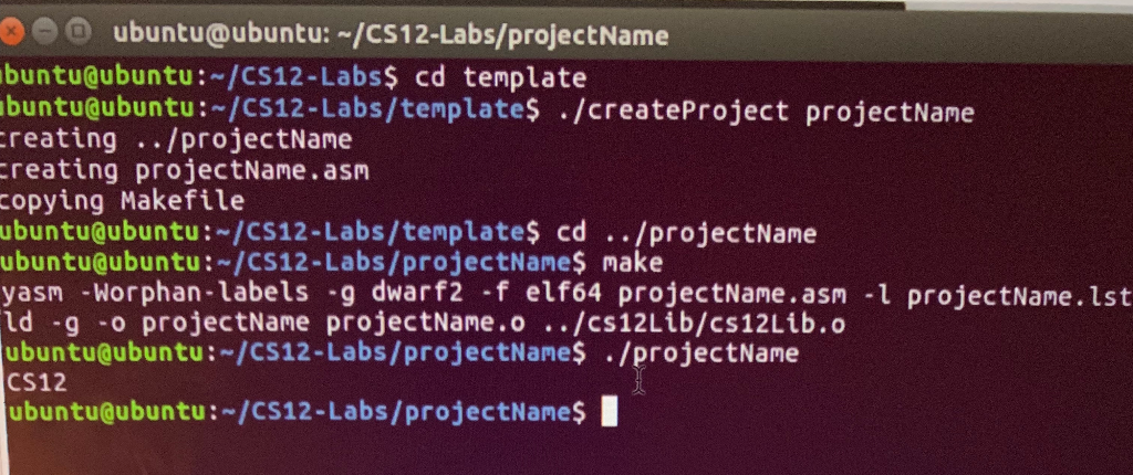 using a library cs12Lib.o And using basic math statements to write assembly