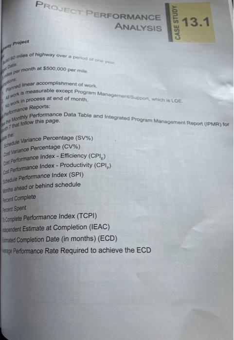  Instructions:Complete a Project Performance Analysis OR CV/SV Calculations. I need calculations