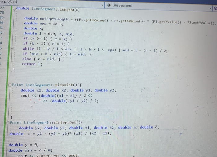 store the line segments (in an array that will be part of