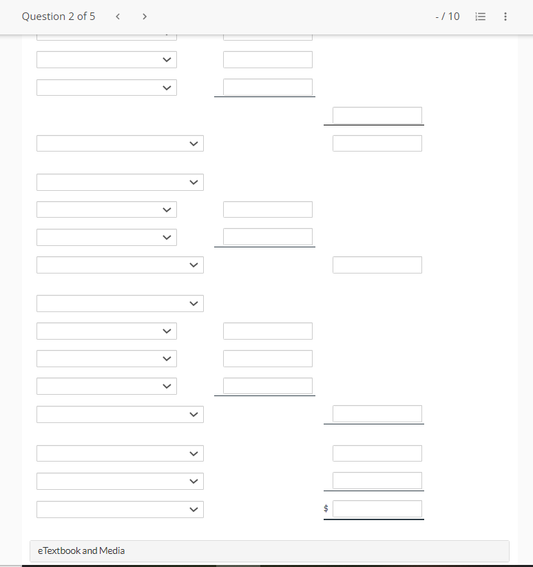 for Whispering Winds Corp. for the year ended December 31,2022. Prepare a
