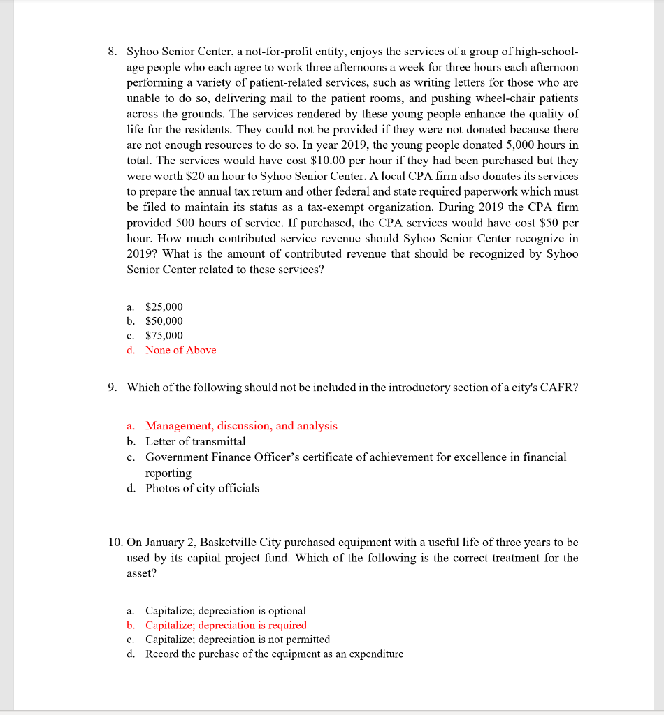 I need help with these questions: I need answer for all of