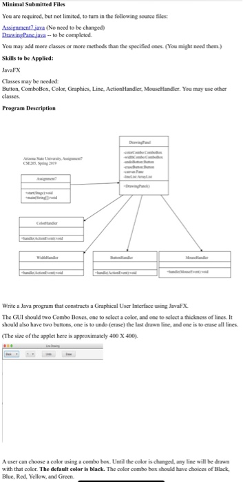  //instructions Assignment7.java //Drawing Pane.java Minimal Submitted Files You are required, but