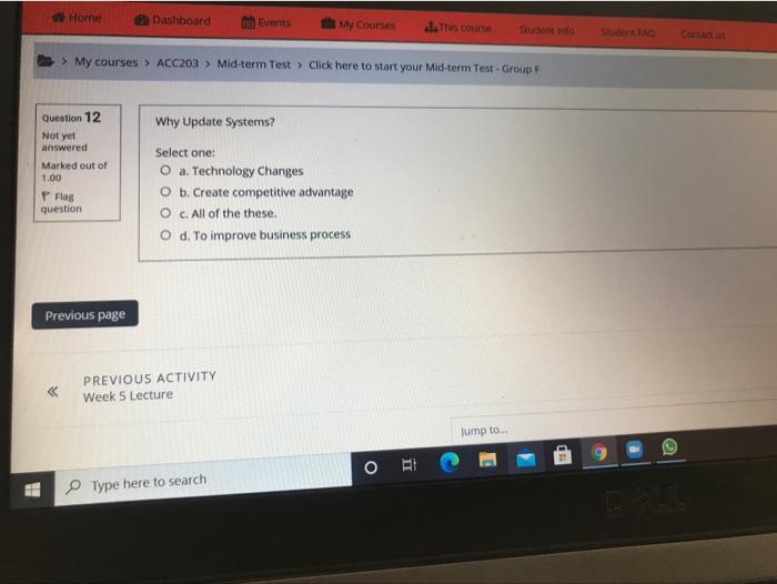 > Mid-term Test > Click here to start your Midterm Test Group