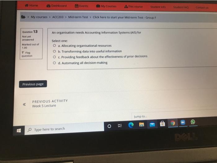 F Which phase of the systems development life cycle would include describing