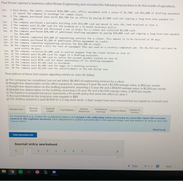  Paul Brown opened a business called Brown Engineering and recorded the