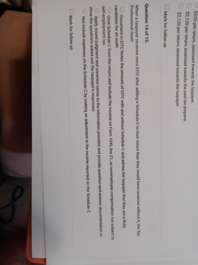 $520 per return, assessed towards the taxpayer $2,120 per return, assessed