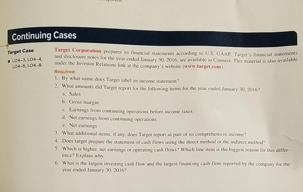 Continuing Cases Target Case . L04-3, L04-4, L04-6, L04-8 Target Corporation