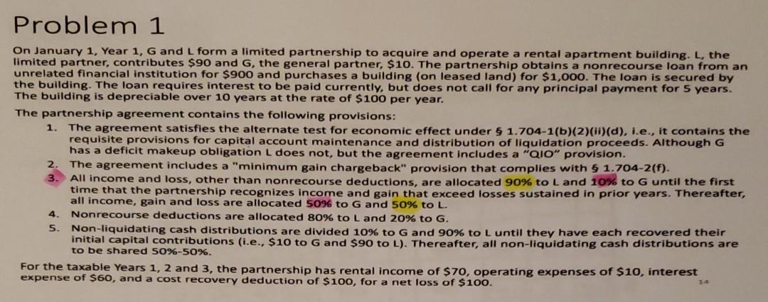 help d and e please Problem 1 On January 1, Year