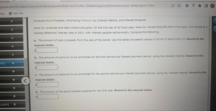  Compute Bond Proceeds, Amortizing Premium by Interest Method, and Interest Expense