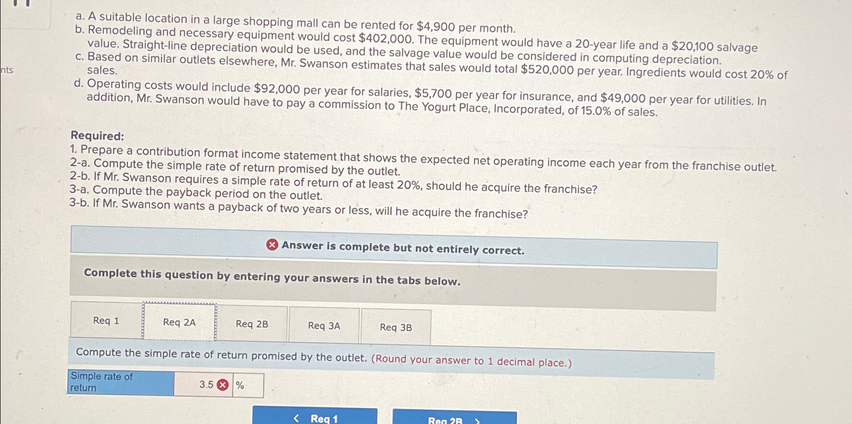  DO PART 2A AND 3A I NEED THE CORRECT ANSWERS!! a.
