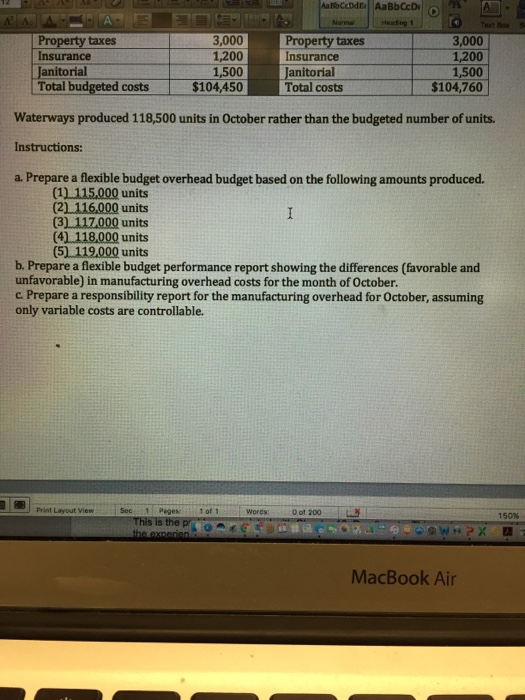 Chapter 10 (WCP 10) Fall Semester Waterways Corporation is continuing its budget
