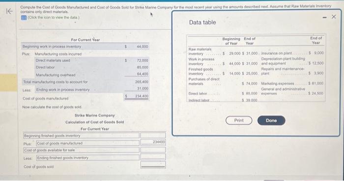  Data table